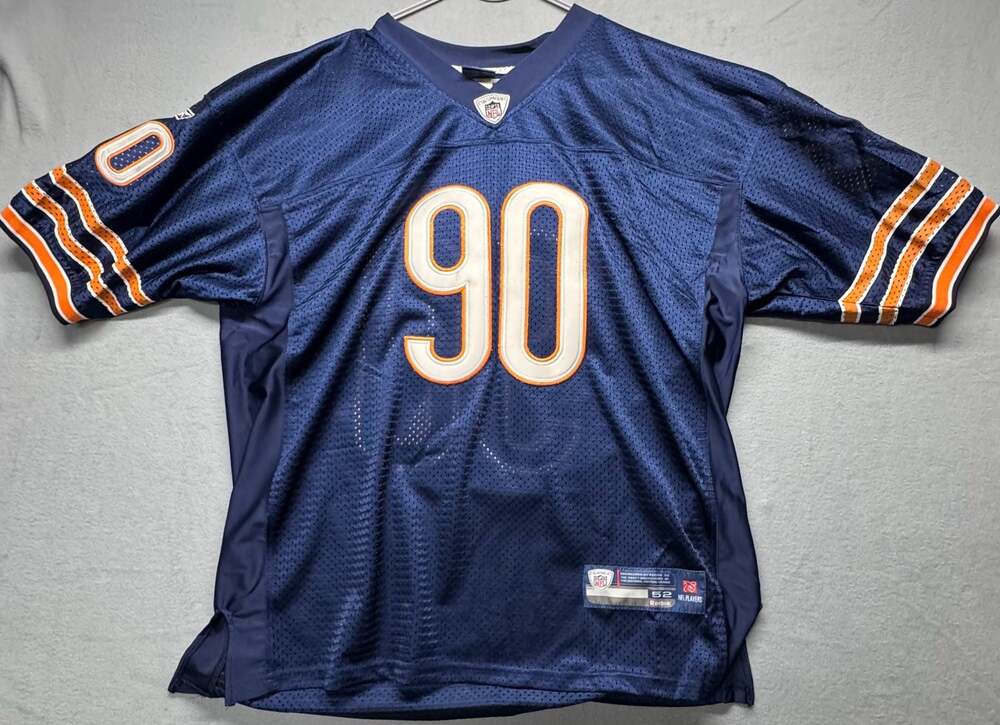 Reebok NFL Julius Peppers 90 Chicago Bears Jersey Blue Size 52